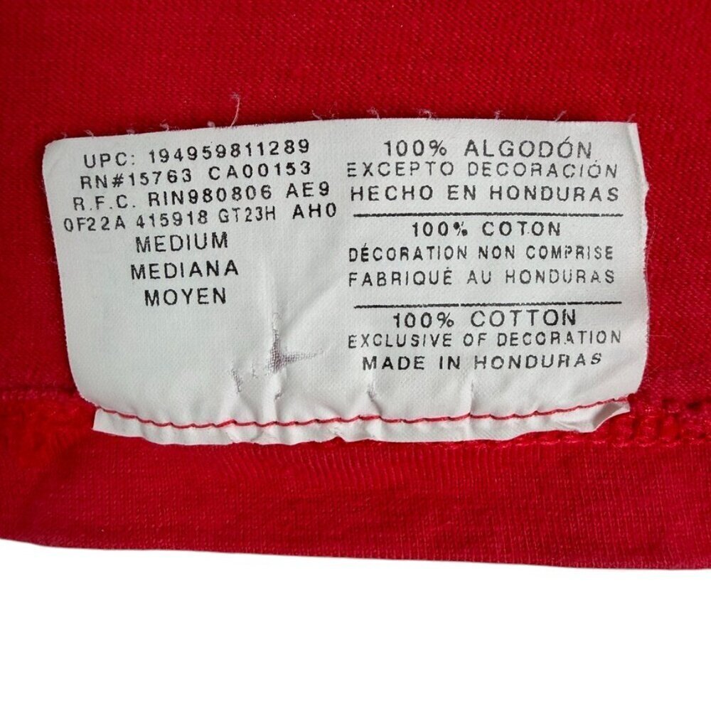 Champion Red Logo T-Shirt Men’s Medium Classic Athletic Cotton Tee - Picture 10 of 10